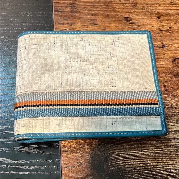 Gucci GG Supreme Signature Web Bifold Wallet - White/Ocean Blue - No Box - Picture 1 of 13